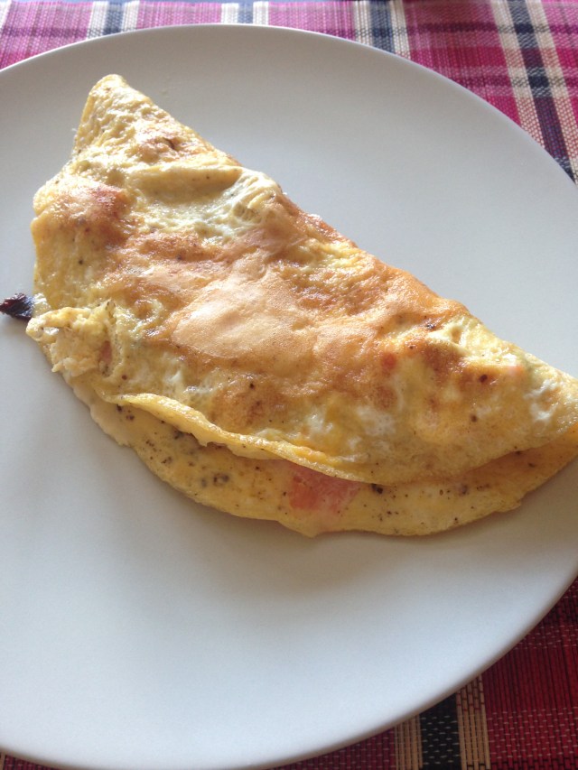 Omlett mit Lachs und getr. Tomaten 1