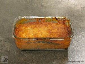 Auberginen-Lachs-Lasagne gebacken