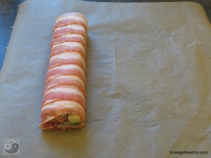 Baconrolle aufgerollt