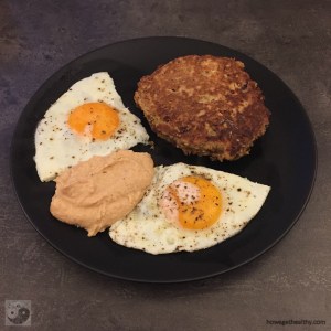 Kichererbsencreme auf dem Teller