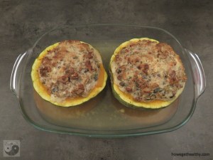 Kürbis mit Nuss-Käsefüllungfrisch gebacken