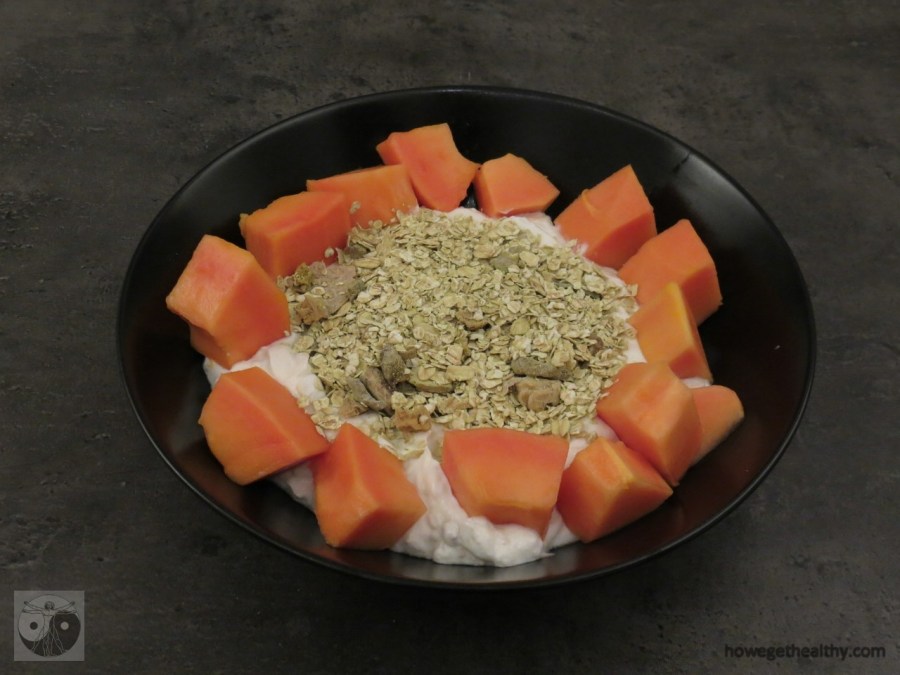Müsli mit Papaya