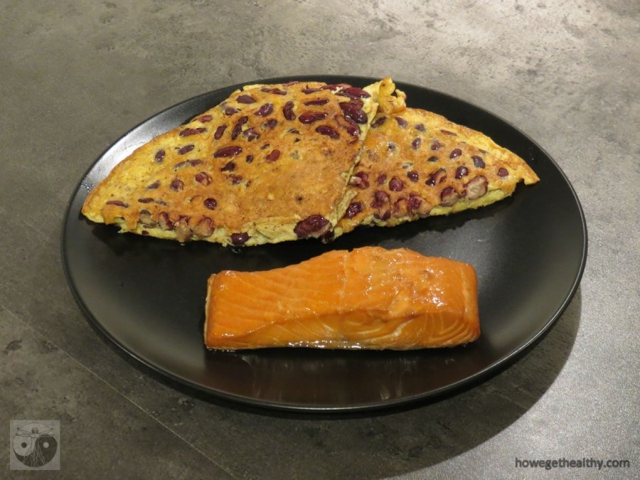 Rührei mit Strehmellachs und Bohnen