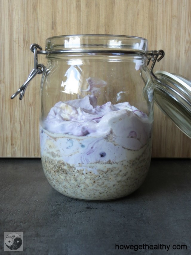 OverNight Oats Vanille-Heidelbeere-Banane