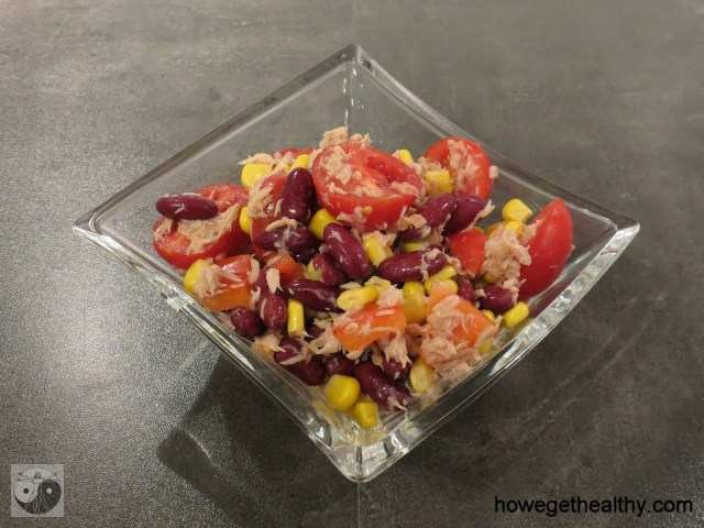 Schneller Bohnen-Mais-Salat mit Thunfisch